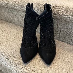 Forever 21 booties. Black faux suede. Size 6.5